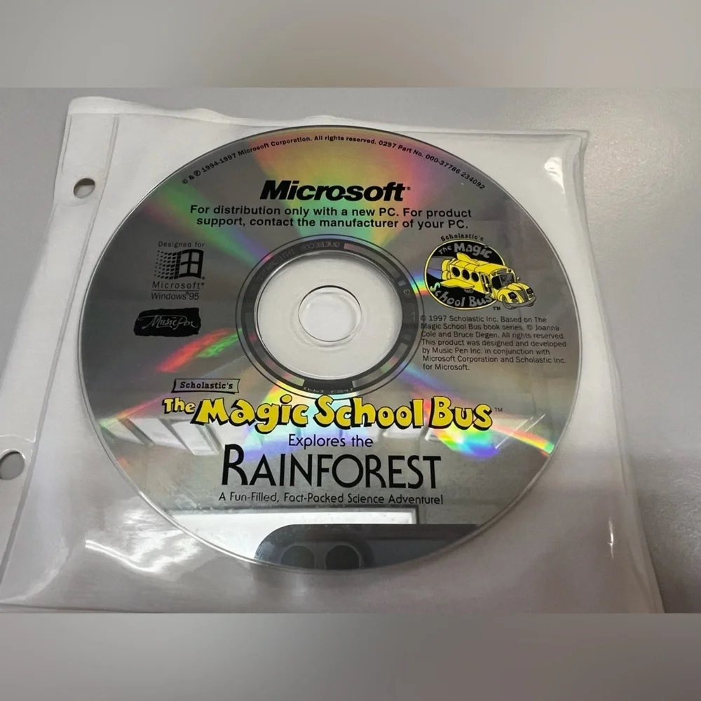 The Magic School Bus Explores the Rainforest Microsoft PC CD-ROM Game